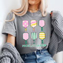Small Gray Pickleballer Grid Comfort Colors Tee, Pickleball Paddle Grid