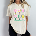 Large Ivory Pickleballer Grid Comfort Colors Tee, Pickleball Paddle Grid