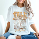 Medium White Fall Vibes Tour Comfort Colors Tee, Fall Activities Retro Band Tee, Autumn Vibes Printed Tee 