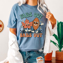 Medium Blue Jean Falls Out Balls Out Football Comfort Colors Tee, Fall Football Season Print Tee, Thanksgiving Football Game Shirt