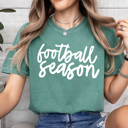 Small Light Green Game Day Football Season Comfort Colors Tee, Football Sport Printed Tee, Fall Season Shirt 