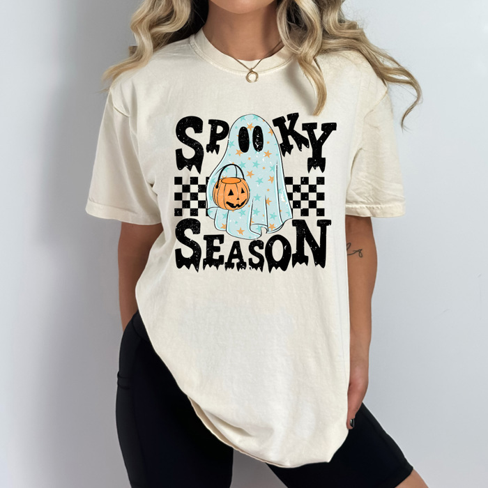 Spooky Halloween Favorites Comfort Colors Tee, Spooky Season Printed Tees, Witchy Ghost Shirts  