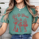  Let's Go Ghouls Comfort Colors Tee, Halloween Girls Printed Tee, Spooky Glam Shirt 