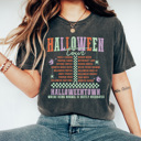 Medium Pepper Halloween Tour Comfort Colors Tee, Halloween Night Activities Printed Tee, Halloween Town Shirt 