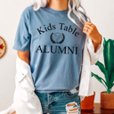 Medium Blue Jean Kids Table Alumni Comfort Colors Tee, Thanksgiving Funny Printed Tee, Adult Thanksgiving Dinner Table Shirt 
