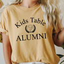 Small Mustard Kids Table Alumni Comfort Colors Tee, Thanksgiving Funny Printed Tee, Adult Thanksgiving Dinner Table Shirt 