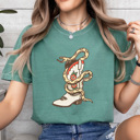 Medium Light Green Floral Cowgirl Boot Snake Comfort Colors Tee, Country Shirt, Desert Tee