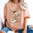 Medium Peachy Floral Cowgirl Boot Snake Comfort Colors Tee, Country Shirt, Desert Tee
