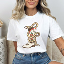 Medium White Floral Cowgirl Boot Snake Comfort Colors Tee, Country Shirt, Desert Tee