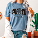  Coffee Makes Me Nicer Comfort Colors Tee, Caffeine Life Shirt, Floral Coffee Tee