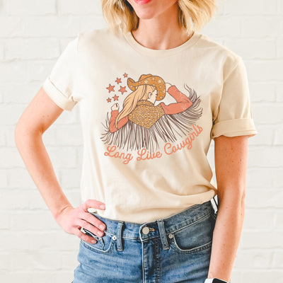 Long Live Cowgirls Basic Graphic Tee, Western Cowgirl Shirt, Country Girl Tee