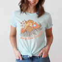XL Purist Blue Long Live Cowgirls Basic Graphic Tee, Western Cowgirl Shirt, Country Girl Tee