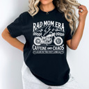 Rad Mom Era Graphic Tee, Motorcycle Shirt, Caffeine And Chaos Tee, Life In The Fast Lane