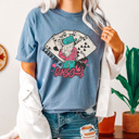 XL Blue Jean Baby I'm A Wild Card Comfort Colors Tee, Western Cowgirl Shirt, Country Tee