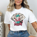 XL White Baby I'm A Wild Card Comfort Colors Tee, Western Cowgirl Shirt, Country Tee
