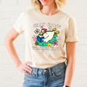 Medium Cream Silly Goose Teacher Club Basic Graphic Tee, Reading Goose Shirt, Silly Goose Tee