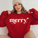  Merry Holiday Fleece Sweatshirt, Merry Christmas Pullover 