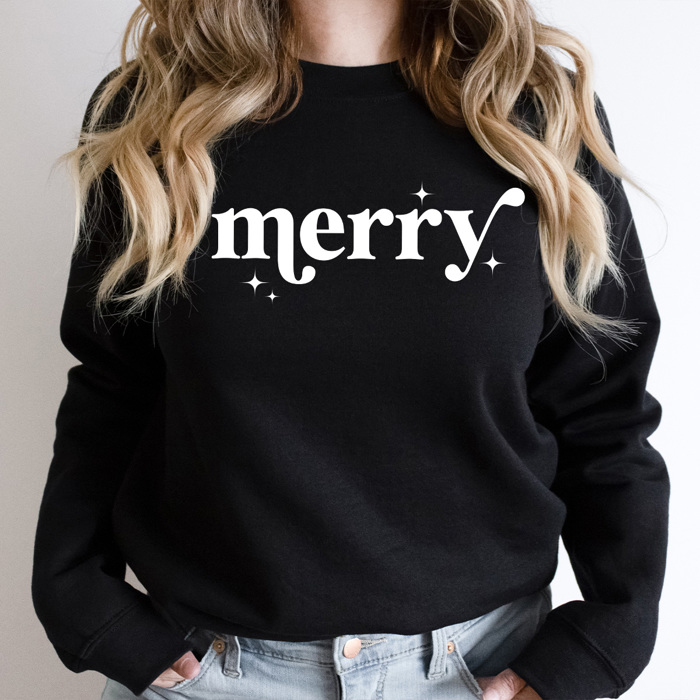 Merry Holiday Fleece Sweatshirt, Merry Christmas Pullover 