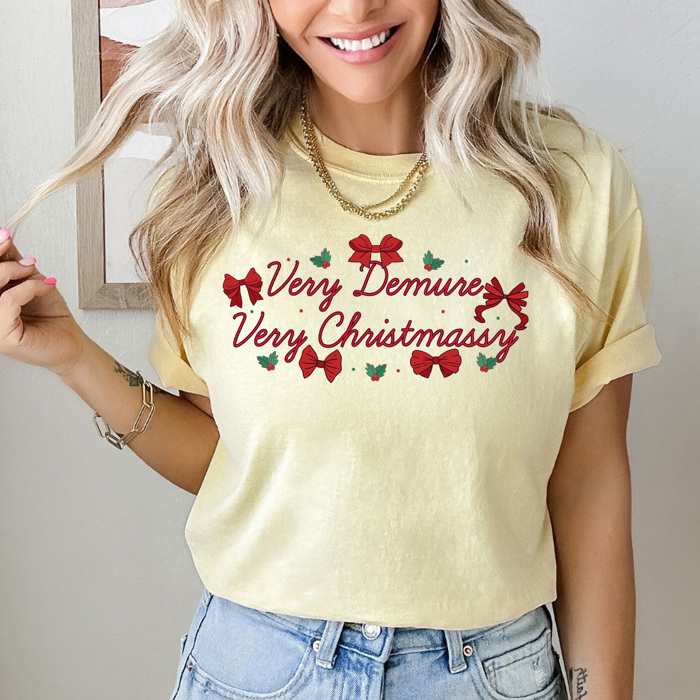 Very Demure Very Christmassy Comfort Colors, Trendy Christmas Shirt