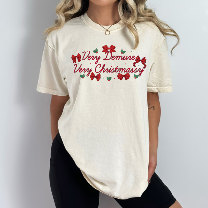 Very Demure Very Christmassy Comfort Colors, Trendy Christmas Shirt