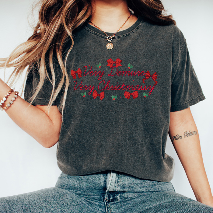 Very Demure Very Christmassy Comfort Colors, Trendy Christmas Shirt