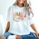 Large White Merry Christ-mas Comfort Colors Tee, Jesus Christ Shirt 