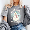  Tis The Season To Be Freezing Comfort Colors Tee, Winter Snowman Shirt 