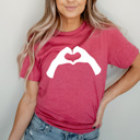  Heart Hands Love Graphic Tee, I Love You Shirt