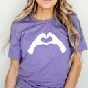  Heart Hands Love Graphic Tee, I Love You Shirt