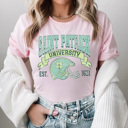 XXL Pink Saint Patrick University Graphic Tee, Lucky Shirt