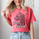 Small Watermelon Stay Wild Leopard Comfort Colors Tee, Edgy Graphic Tee, Fierce Shirt
