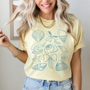  Beach Seashells Comfort Colors Tee, Coquette Shells Graphic Tee, Ocean Seashell Tee