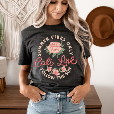Cali Love Graphic Tee, Summer Vibes Only California Shirt, Follow The Sun Tee