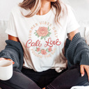 Small White Cali Love Graphic Tee, Summer Vibes Only California Shirt, Follow The Sun Tee