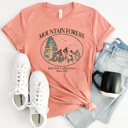 Large Sunset Mountain Forest South Carolina Graphic Tee, Outdoors Adventure Shirt, Mountain Tee