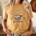XL Mustard Montana 1978 Graphic Tee, Ranch And Wranglers Shirt, National Parks Tee