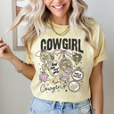 Medium Butter Cowgirl Locket Aesthetic Comfort Colors Tee, Cowgirl Locket Graphic Tee, Western Shirt