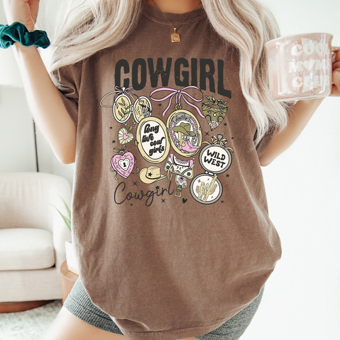 Cowgirl Locket Aesthetic Comfort Colors Tee, Cowgirl Locket Graphic Tee, Western Shirt