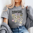 Small Gray Cowgirl Locket Aesthetic Comfort Colors Tee, Cowgirl Locket Graphic Tee, Western Shirt