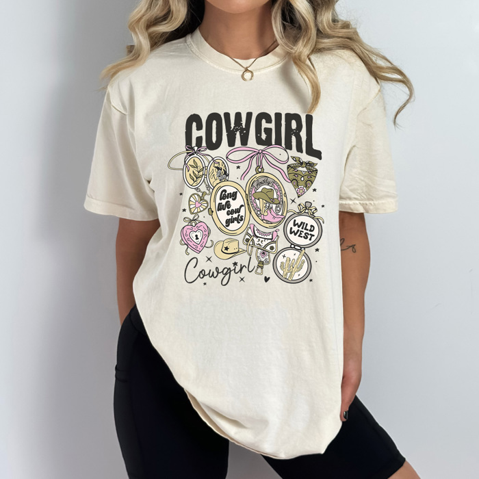 Cowgirl Locket Aesthetic Comfort Colors Tee, Cowgirl Locket Graphic Tee, Western Shirt