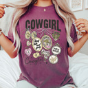 Medium Berry Cowgirl Locket Aesthetic Comfort Colors Tee, Cowgirl Locket Graphic Tee, Western Shirt