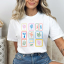 Small White Floral Frame Gallery Comfort Colors Tee, Flower Art Shirt, Picture Frames Botanical Tee