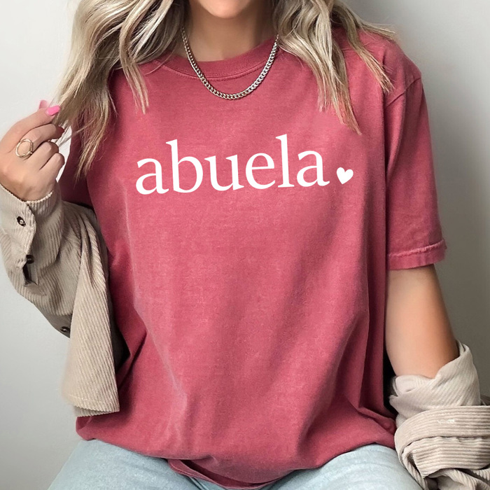 Mom Heart Comfort Colors Tee, Mother's Day Shirt, Abuela, Auntie, Gigi, Grammy, Grandma, Mama, Mimi, Mom, Mommy, Nana, Nany, Oma, Wifey