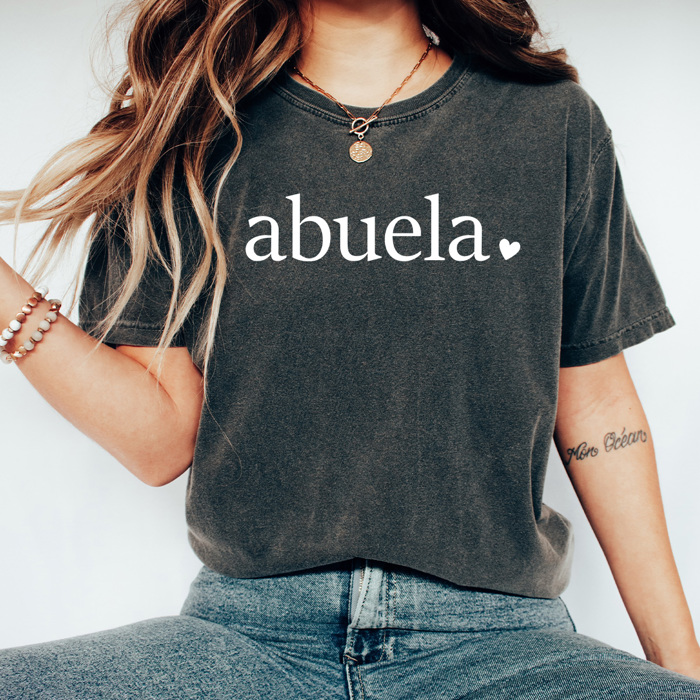 Mom Heart Comfort Colors Tee, Mother's Day Shirt, Abuela, Auntie, Gigi, Grammy, Grandma, Mama, Mimi, Mom, Mommy, Nana, Nany, Oma, Wifey