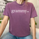 Small Berry Grammy Mom Heart Comfort Colors Tee, Mother's Day Shirt, Abuela, Auntie, Gigi, Grammy, Grandma, Mama, Mimi, Mom, Mommy, Nana, Nany, Oma, Wifey