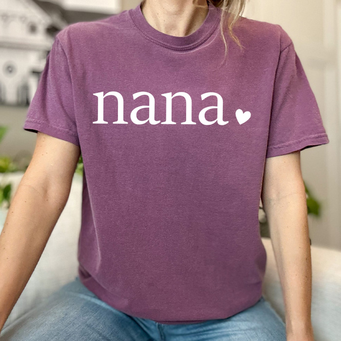 Mom Heart Comfort Colors Tee, Mother's Day Shirt, Abuela, Auntie, Gigi, Grammy, Grandma, Mama, Mimi, Mom, Mommy, Nana, Nany, Oma, Wifey