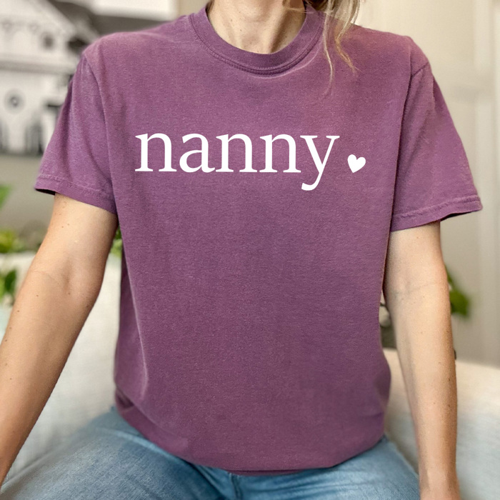 Mom Heart Comfort Colors Tee, Mother's Day Shirt, Abuela, Auntie, Gigi, Grammy, Grandma, Mama, Mimi, Mom, Mommy, Nana, Nany, Oma, Wifey
