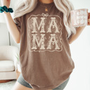 Medium Espresso Mama Floral Western Comfort Colors Tee, Mothers Day Shirt, Mom Life Tee