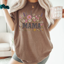  Mama Flower Garden Comfort Colors Tee, Floral Mom Shirt, Spring Garden Tee