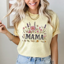 Large Butter Mama Flower Garden Comfort Colors Tee, Floral Mom Shirt, Spring Garden Tee